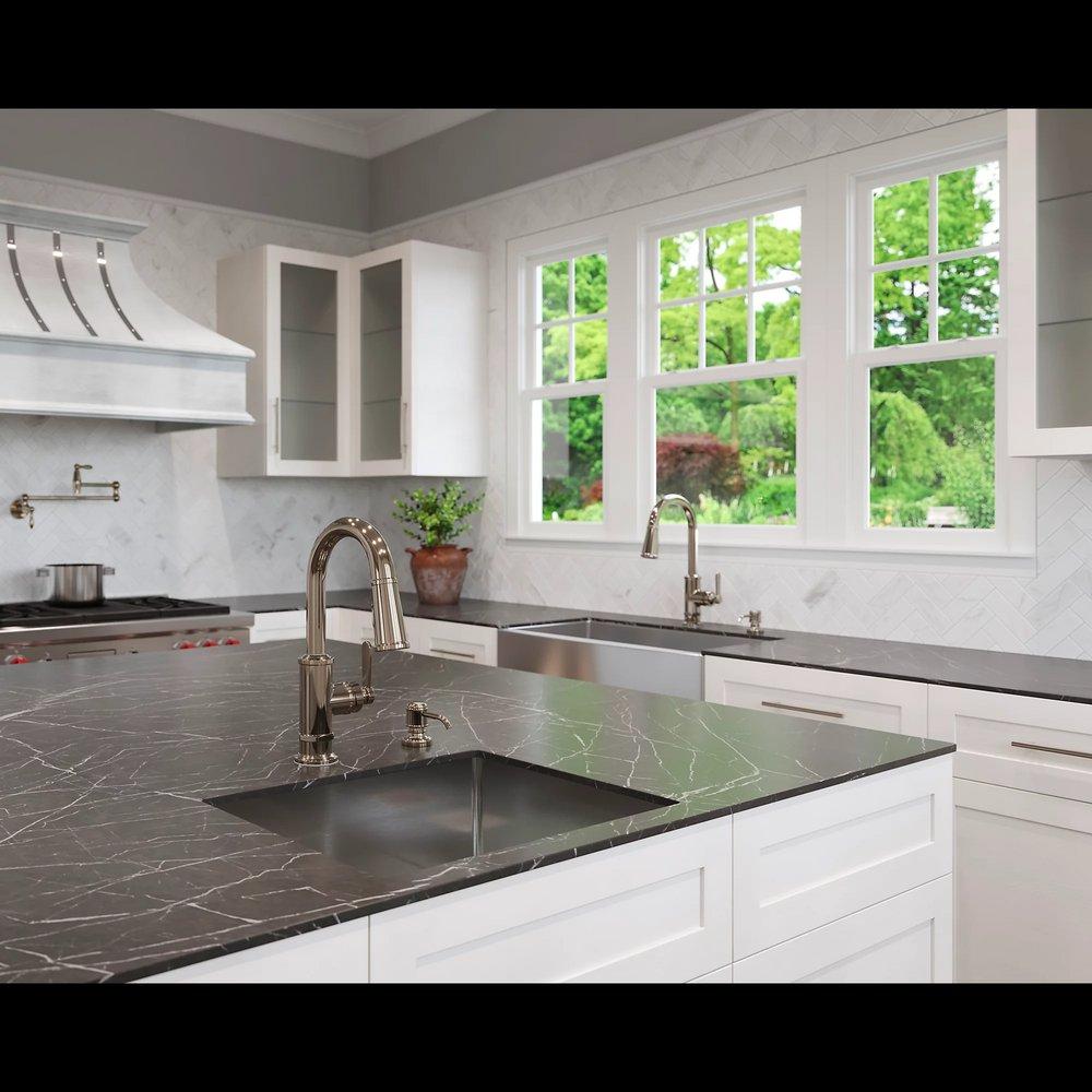 PORT HAVEN KITCHEN SOAP DISPENSER IN POLISHED NICKEL 