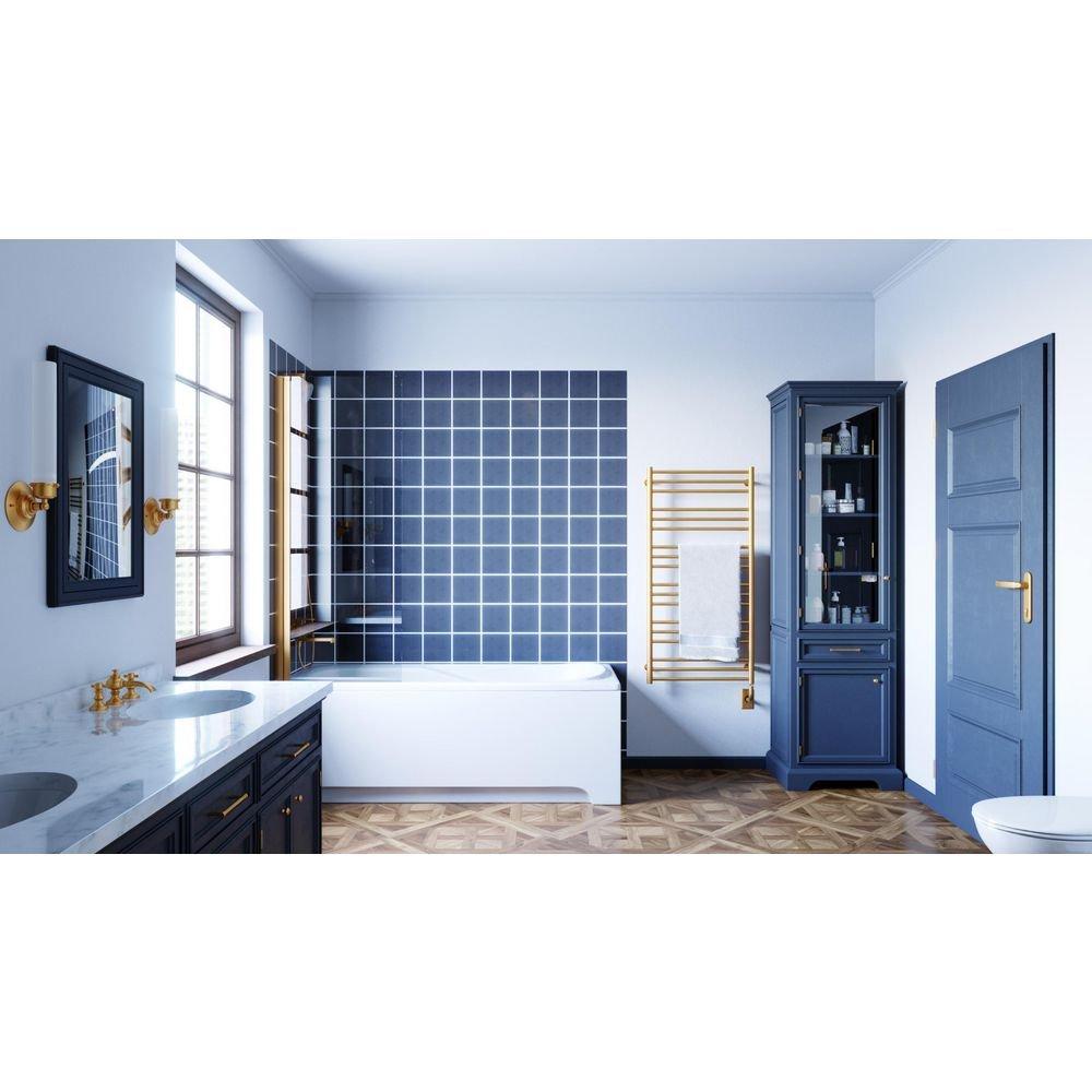 Tuzio&reg; PVD Brushed Gold 23-1/2 x 31 in. Wall Mount Towel Warmer 