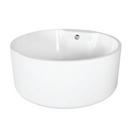 AQUA EDEN VTRO535323 53 ROUND ACRYLIC FREESTANDING TUB WITH DRAIN GLOSSY WHITE 