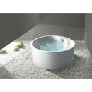 AQUA EDEN VTRO535323 53 ROUND ACRYLIC FREESTANDING TUB WITH DRAIN GLOSSY WHITE 