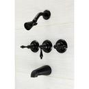 KINGSTON BRASS KB230AL VICTORIAN TUB & SHOWER FAUCET MATTE BLACK 