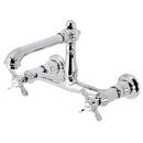 KINGSTON BRASS KS7241BEX ESSEX WALL MOUNT BATHROOM FAUCET POLISHED CHROME 