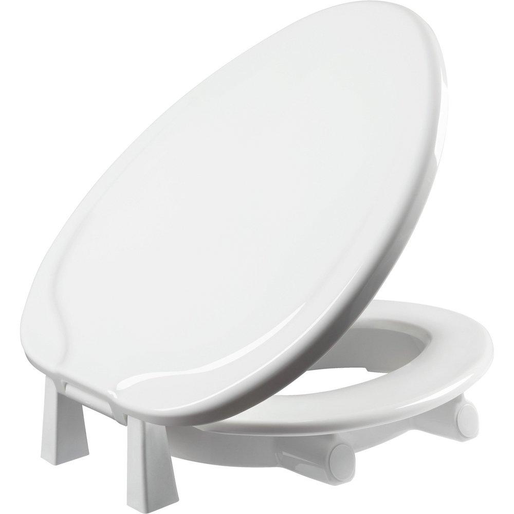 Bemis Independence White Elongated Closed Front with Cover Toilet 