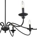 8-Light Chandelier Ceiling Light in Matte Black 