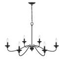 6-Light Chandelier Ceiling Light in Matte Black 