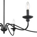 6-Light Chandelier Ceiling Light in Matte Black 