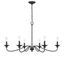 6-Light Chandelier Ceiling Light in Matte Black 
