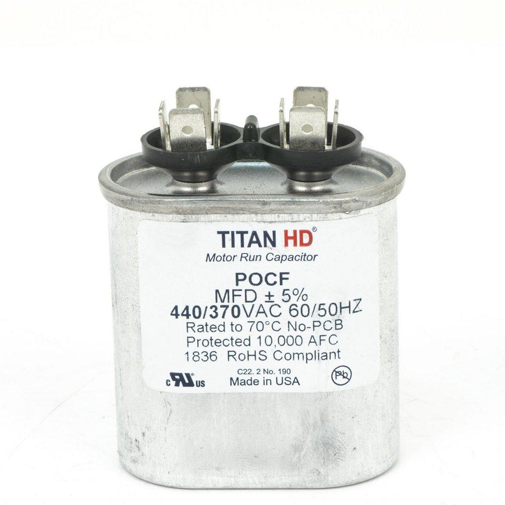 7.5 mfd 440/370V Oval Run Capacitor 