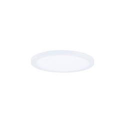 10W 1-Light Round Flush Mount Ceiling Fixture in White