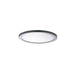 5-1/2 x 1/2 in. 10W 1-Light Integrated LED Modern and Transitional Flush Mount Ceiling Fixture in Satin Nickel