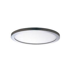 9 x 1/2 in. 20W 1-Light Integrated LED Modern and Transitional Flush Mount Ceiling Fixture in Satin Nickel