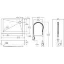 ELKAY CROSSTOWN 18 GAUGE STAINLESS STEEL 36 X 21 X 9 SINGLE BOWL FARMHOUSE SINK FAUCET & DRAIN KIT 