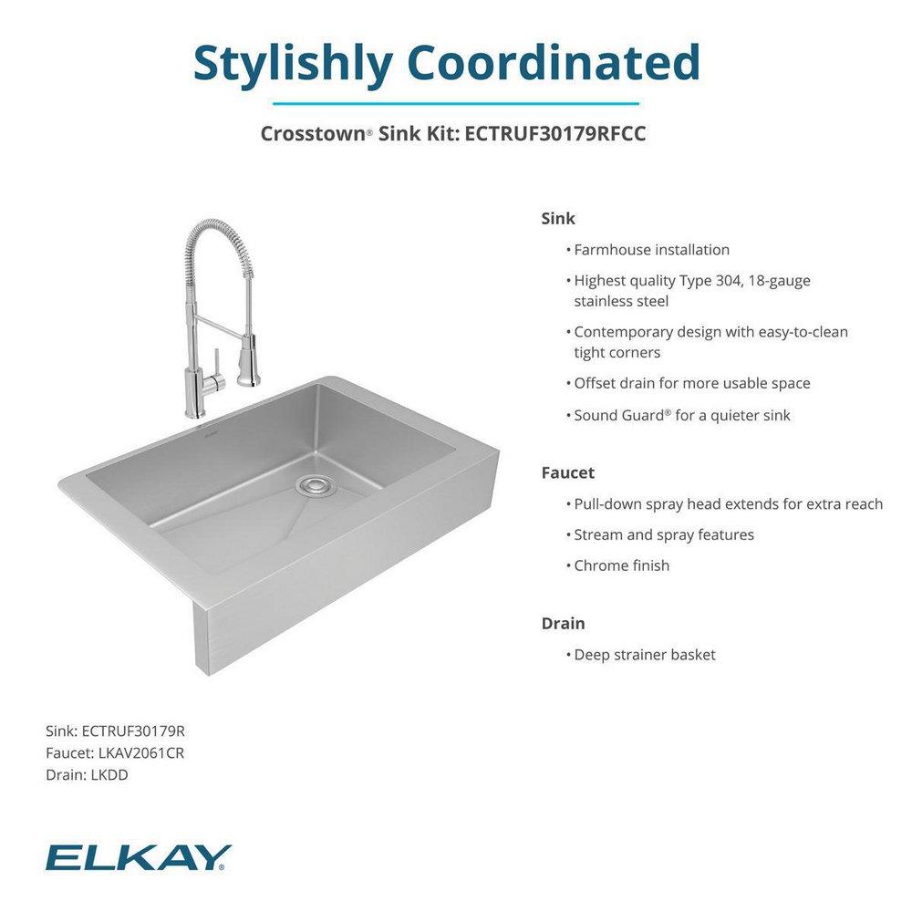 35-7/8 in. Farmhouse Stainless Steel Single Bowl Kitchen Sink 