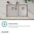 ELKAY CROSSTOWN 18 GAUGE STAINLESS STEEL 32 X 18-1/2 X 9 60/40 DOUBLE BOWL UNDERMOUNT SINK FAUCET BOTTOM GRID & DRAIN KIT 