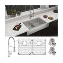 Elkay Polished Satin 35-7/8 x 20-1/4 in. No Hole Stainless Steel 2 Bowl Farmhouse Kitchen Sink 