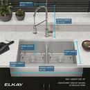 Elkay Polished Satin 35-7/8 x 20-1/4 in. No Hole Stainless Steel 2 Bowl Farmhouse Kitchen Sink 