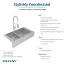 Elkay Polished Satin 35-7/8 x 20-1/4 in. No Hole Stainless Steel 2 Bowl Farmhouse Kitchen Sink 