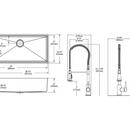 ELKAY CROSSTOWN 18 GAUGE STAINLESS STEEL 37 X 18-1/2 X 9 SINGLE BOWL UNDERMOUNT SINK FAUCET BOTTOM GRID & DRAIN KIT 