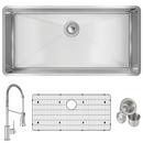 ELKAY CROSSTOWN 18 GAUGE STAINLESS STEEL 37 X 18-1/2 X 9 SINGLE BOWL UNDERMOUNT SINK FAUCET BOTTOM GRID & DRAIN KIT 