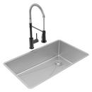 ELKAY CROSSTOWN 18 GAUGE STAINLESS STEEL 37 X 18-1/2 X 9 SINGLE BOWL UNDERMOUNT SINK FAUCET BOTTOM GRID & DRAIN KIT 