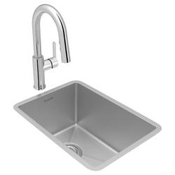 13-1/2 x 18-1/2 in. 1 Hole Undermount Stainless Steel Bar Sink in Polished Satin