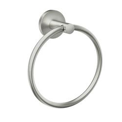 Round Closed Towel Ring in Brushed Nickel