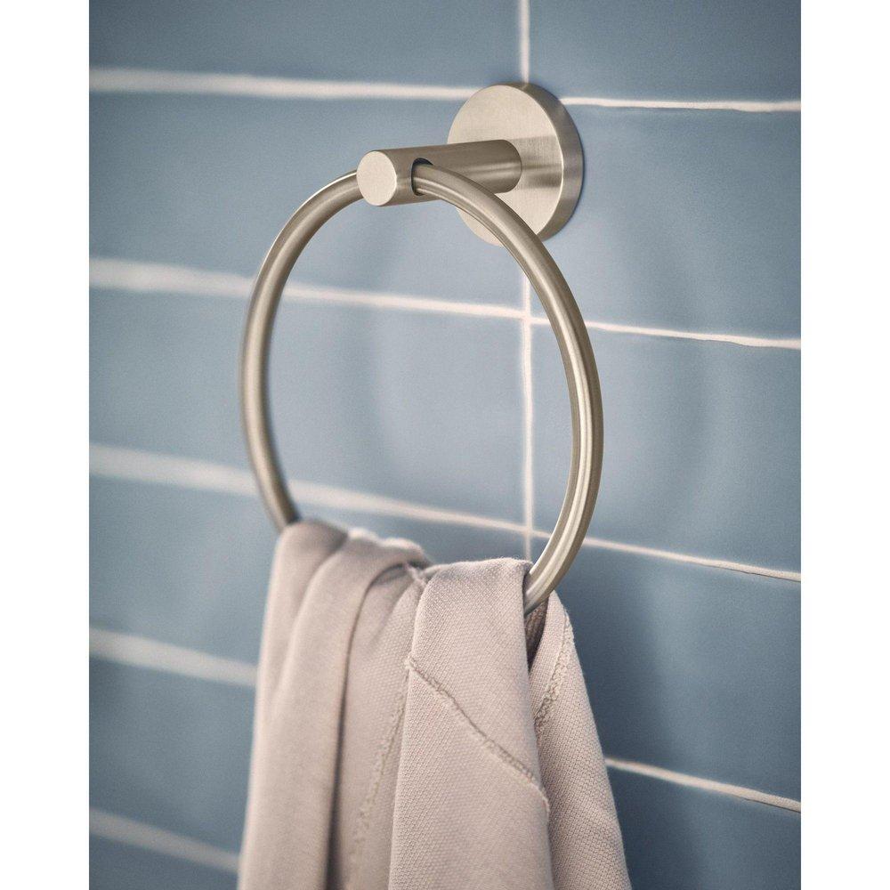Moen Brushed Nickel Round Closed Towel Ring 