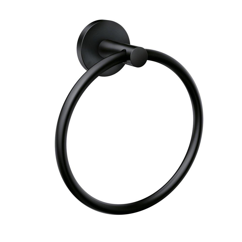 Moen Matte Black Round Closed Towel Ring 