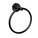 Round Closed Towel Ring in Matte Black