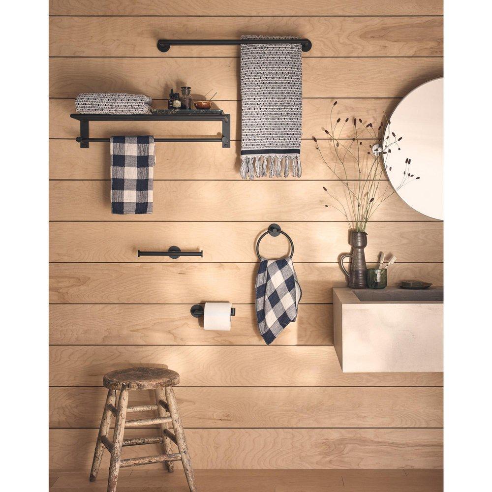 Moen Matte Black 24 in. Towel Bar 