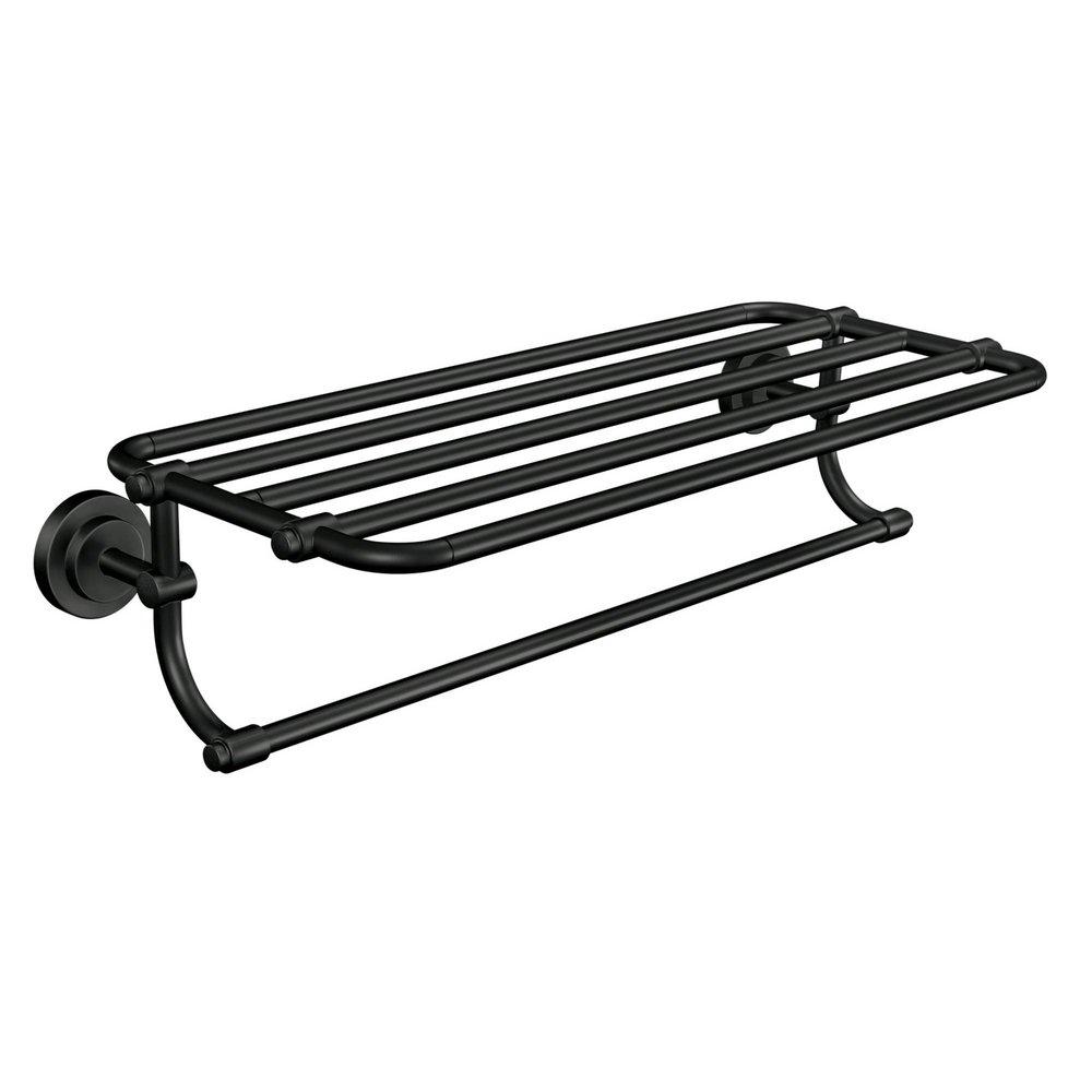 Moen Matte Black 29-1/10 in. Towel Holder 