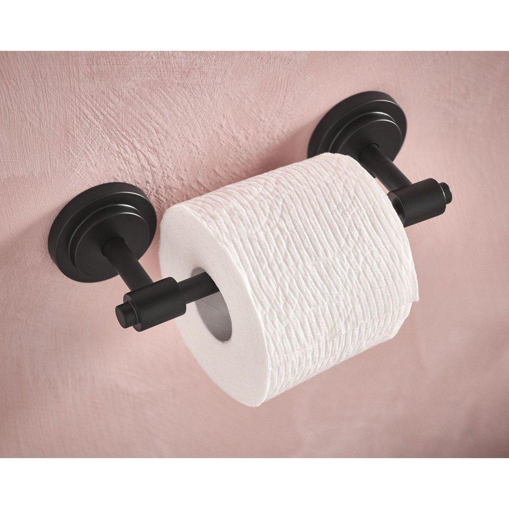 Moen Matte Black Wall Toilet Tissue Holder 
