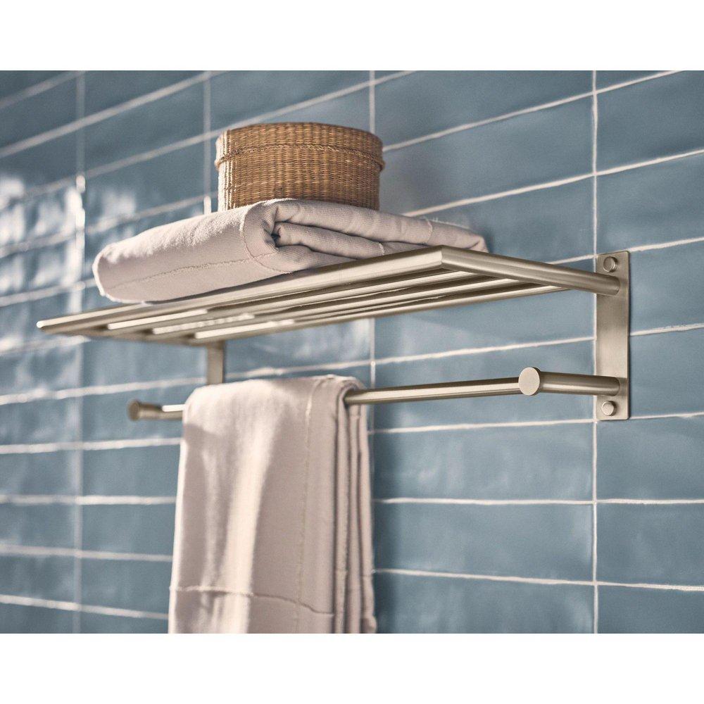 Moen Brushed Nickel 24 in. Towel Holder 
