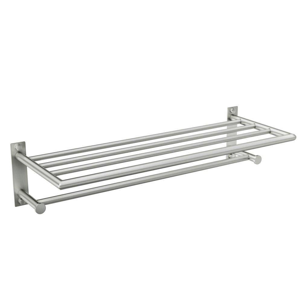 BRUSHED NICKEL TOWEL SHELF 