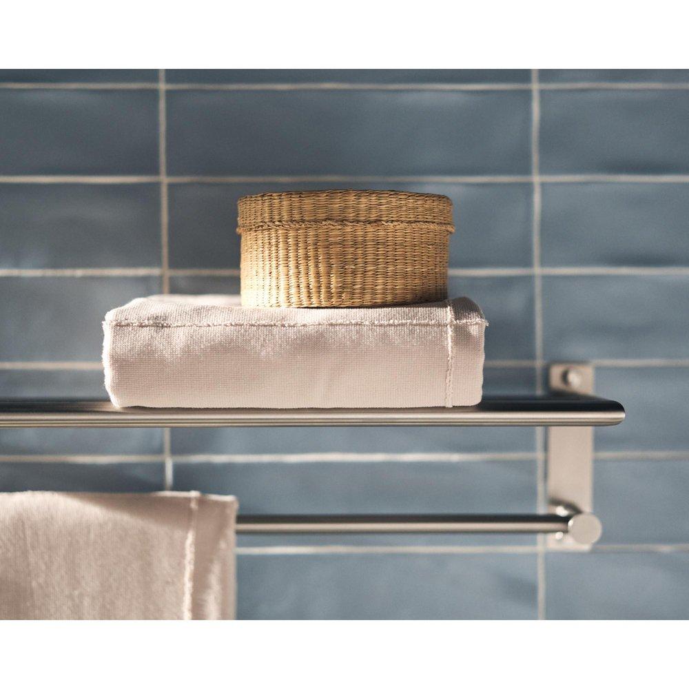 BRUSHED NICKEL TOWEL SHELF 