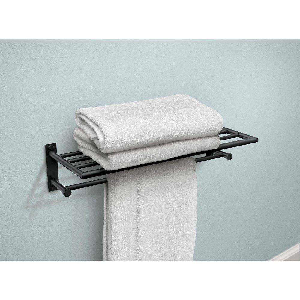 Moen Matte Black 24 in. Towel Holder 