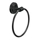Moen Matte Black Round Closed Towel Ring 