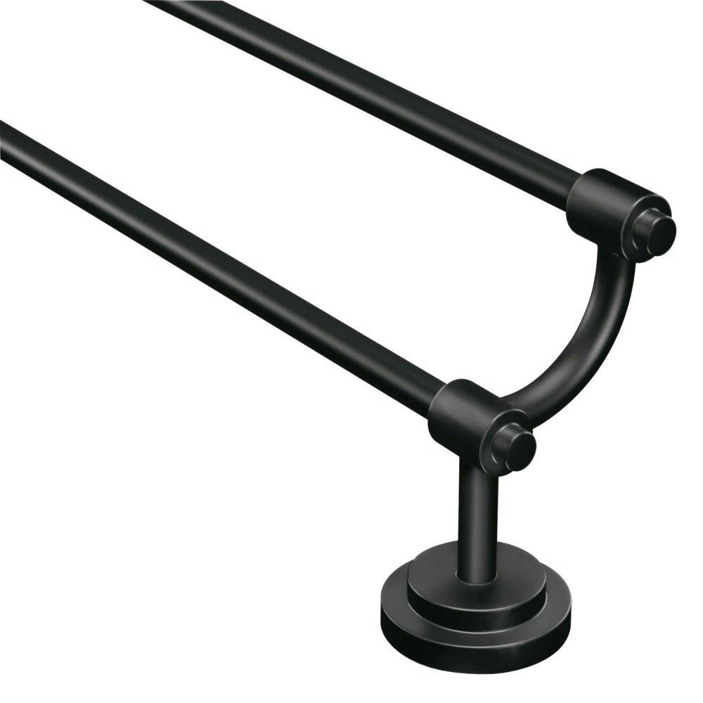 Moen Matte Black 26-11/25 in. Towel Bar 