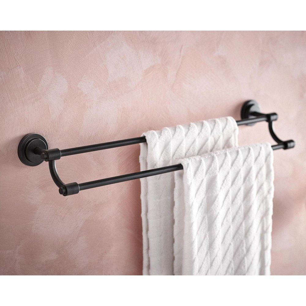 Moen Matte Black 26-11/25 in. Towel Bar 