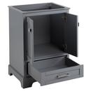 24 VANITY WITH RECTANGULAR UNDERMOUNT SINK GRAY ABSOLUTE BLACK GRANITE SINGLE HOLE 