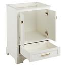 24 VANITY WITH RECTANGULAR UNDERMOUNT SINK SOFT WHITE CARRARA MARBLE SINGLE HOLE 