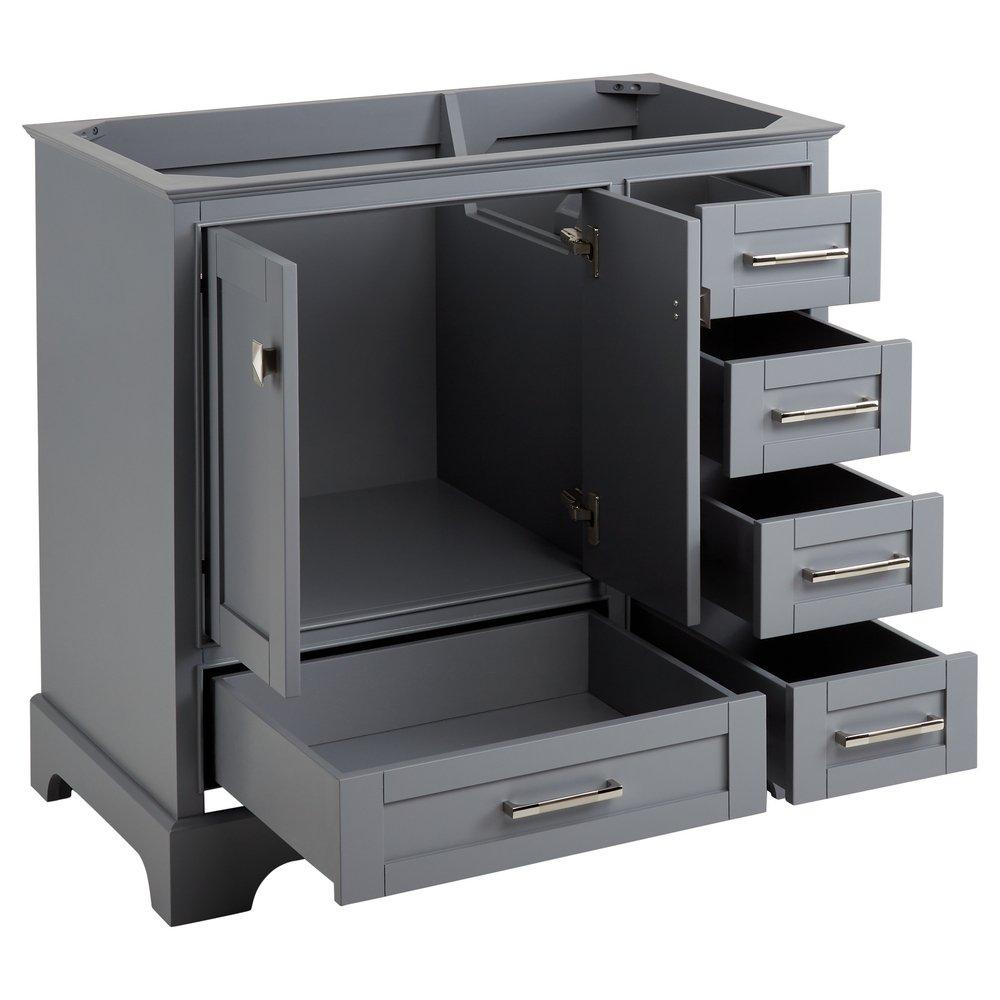 36 VANITY WITH UNDERMOUNT SINK GRAY CARRARA MARBLE WIDESPREAD 