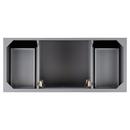 48 VANITY WITH RECTANGULAR UNDERMOUNT SINK GRAY FEATHERED WHITE QUARTZ SINGLE HOLE 