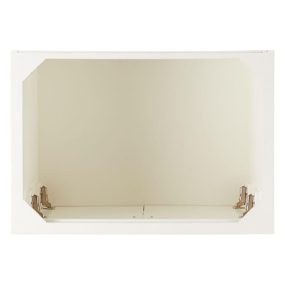 Signature Hardware Soft White Floor Mount Vanity in Soft White with Carrara Marble 