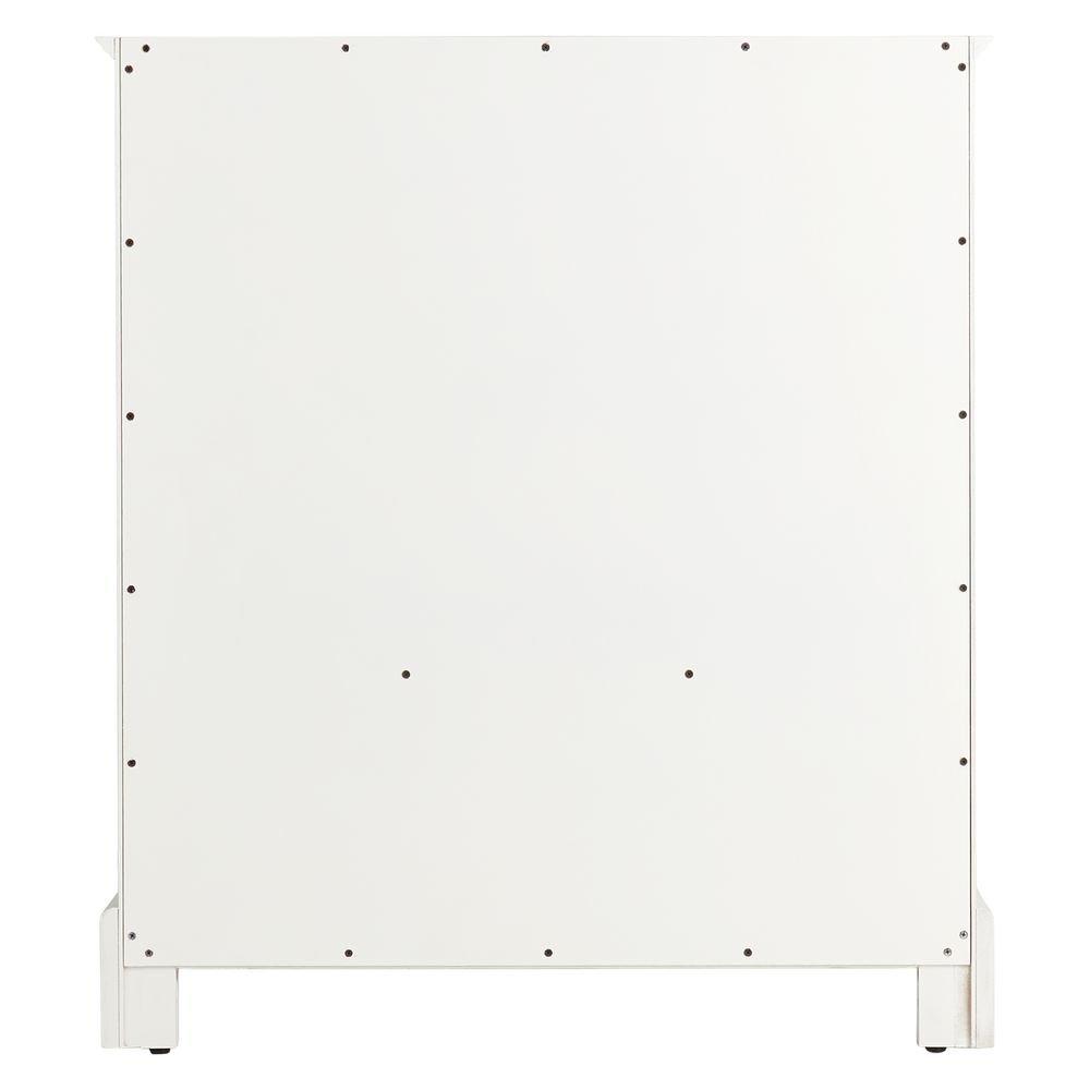 Signature Hardware Soft White Floor Mount Vanity in Soft White with Carrara Marble 