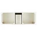 60 DOUBLE VANITY WITH UNDERMOUNT SINKS SOFT WHITE FEATHERED WHITE QUARTZ WIDESPREAD 
