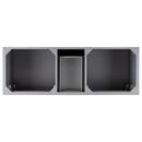 60 DOUBLE VANITY WITH UNDERMOUNT SINKS GRAY ABSOLUTE BLACK GRANITE WIDESPREAD 