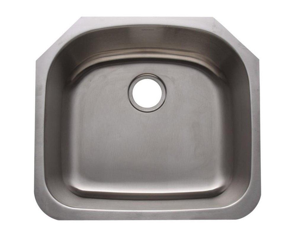 Amerisink 22-13/16 x 20-11/16 in. No Hole 1 Bowl Undermount Kitchen Sink 