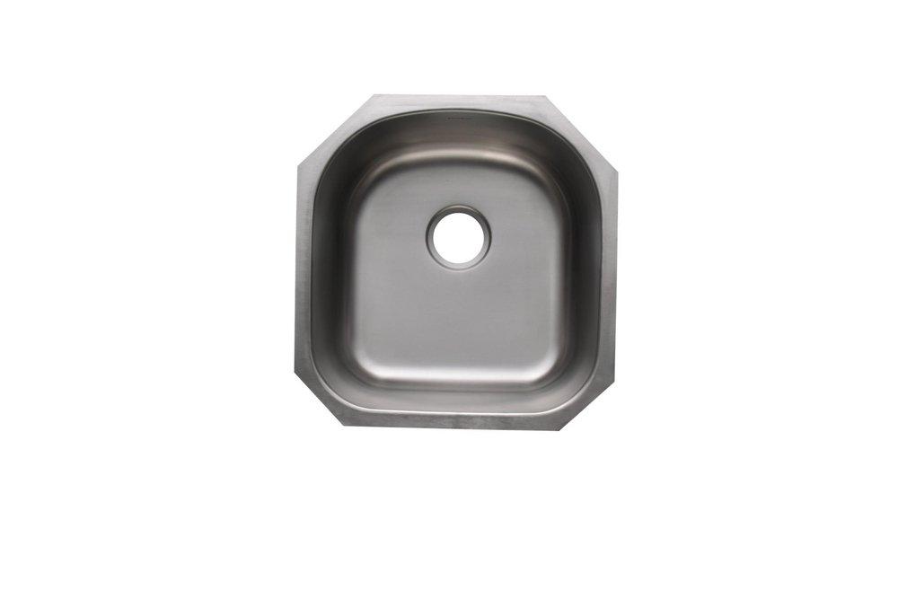 Amerisink 21 x 19 in. No Hole 1 Bowl Undermount Kitchen Sink 