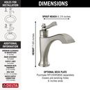Single Handle Monoblock Bathroom Sink Faucet in Brilliance&reg; Stainless 